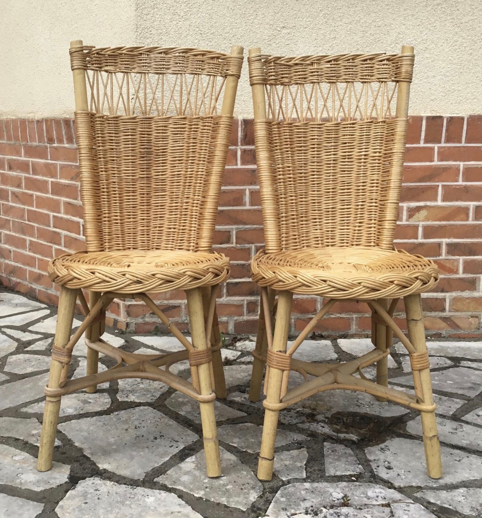 Pair of rattan chairs