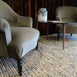Paire de Fauteuils Crapaud
