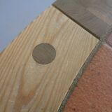 Large pine and ceramic coffee table by Lisbeth Sallingboe for Sallingboe, Denmark, 1970s.