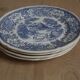 Villeroy And Boch Blue And White Pottery Burgenland Design 4 Dinner Plates 3511