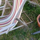 Pair of vintage sunbeds