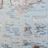 The French Empire, original map printed in 1892.