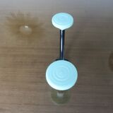 Wall coat rack, typical 1970 coat hook, practical green and black