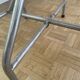Table de cuisine pliable en formica gris et blanc