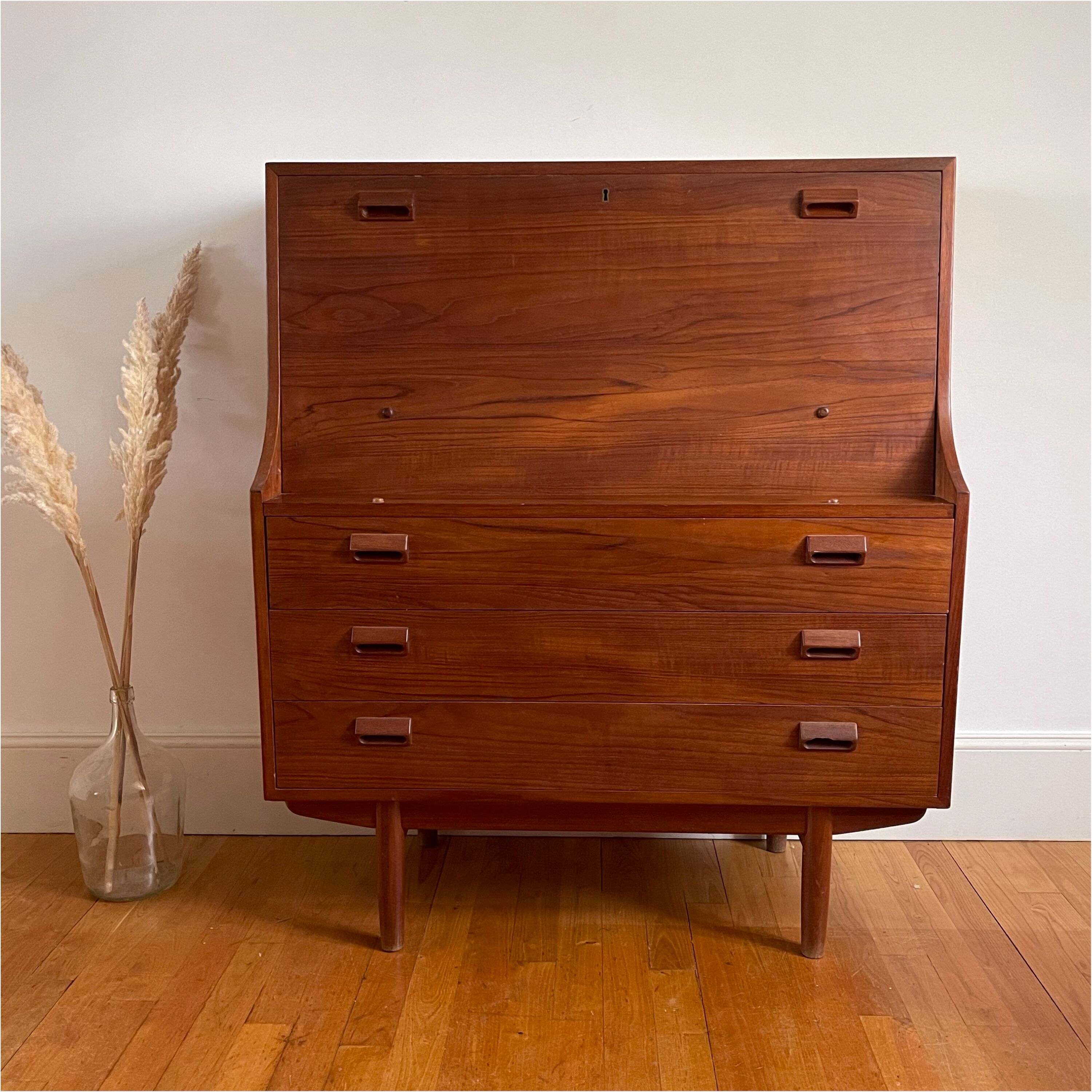 Scandinavian teak and oak secretary by Børge Mogensen for Søborg Møbelfabrik, 1960s