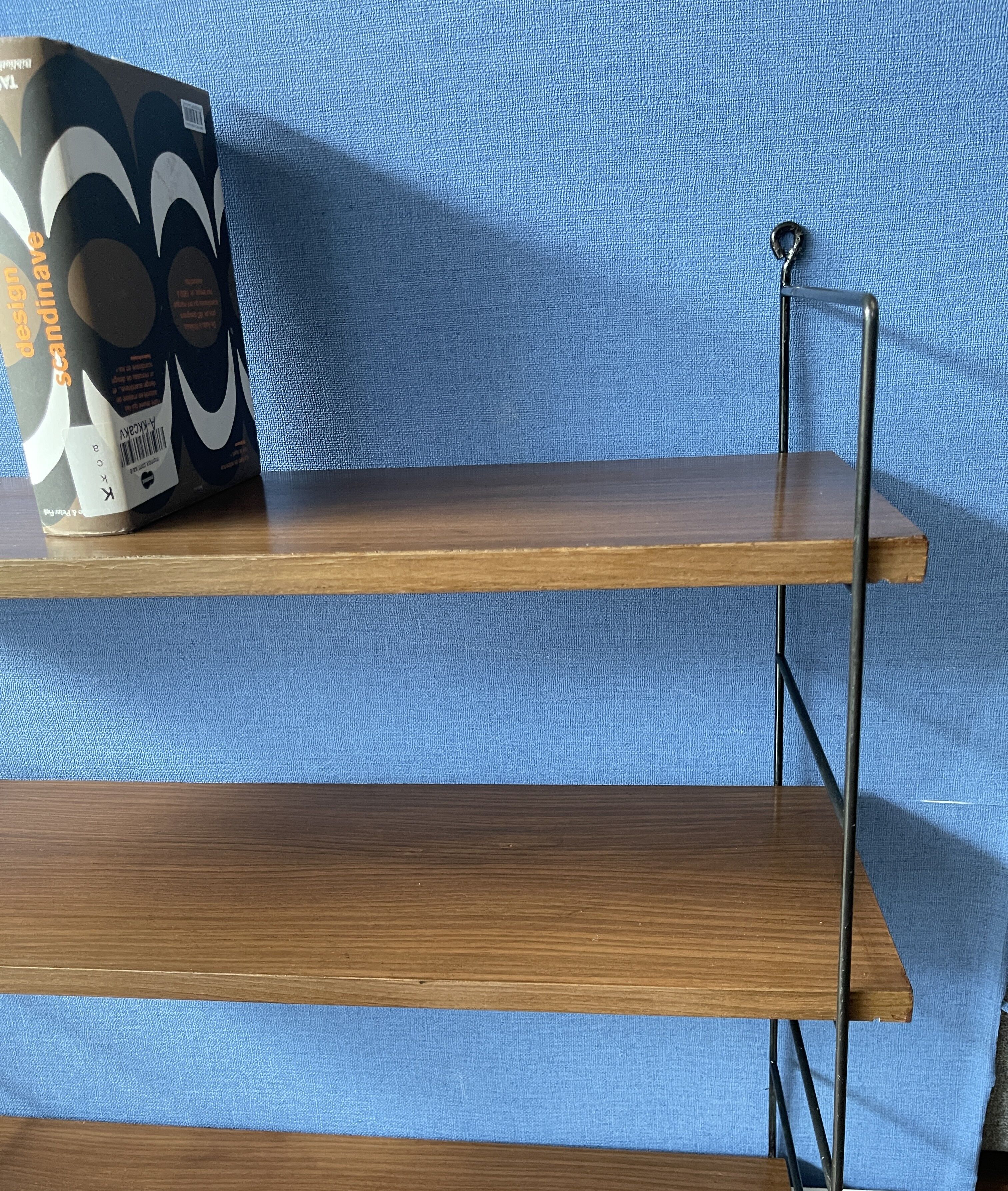 3 teak wall shelves, Nils Strinning 75 cm