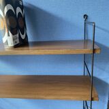 3 teak wall shelves, Nils Strinning 75 cm