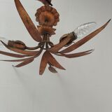 Golden leaf chandelier