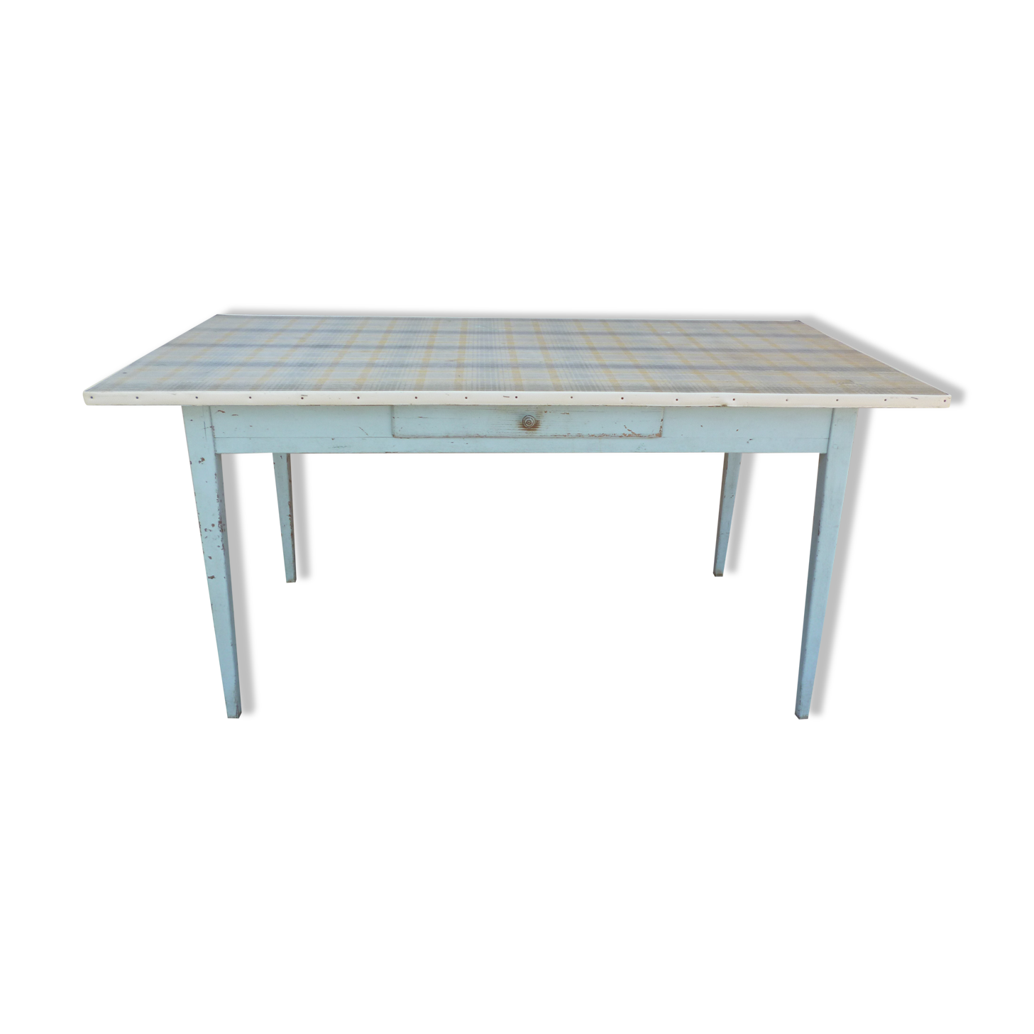 Vintage farm table with drawer