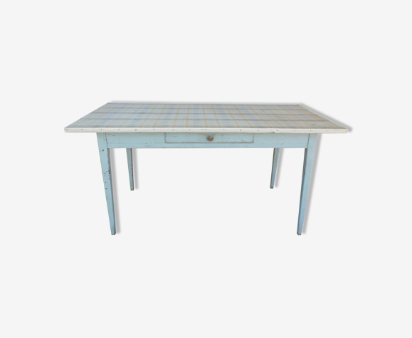Table de ferme vintage avec tiroir