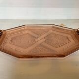 Ancien plat plateau en verre rose style Rosaline A