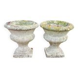 Pair of Medici vases in reconstituted stone