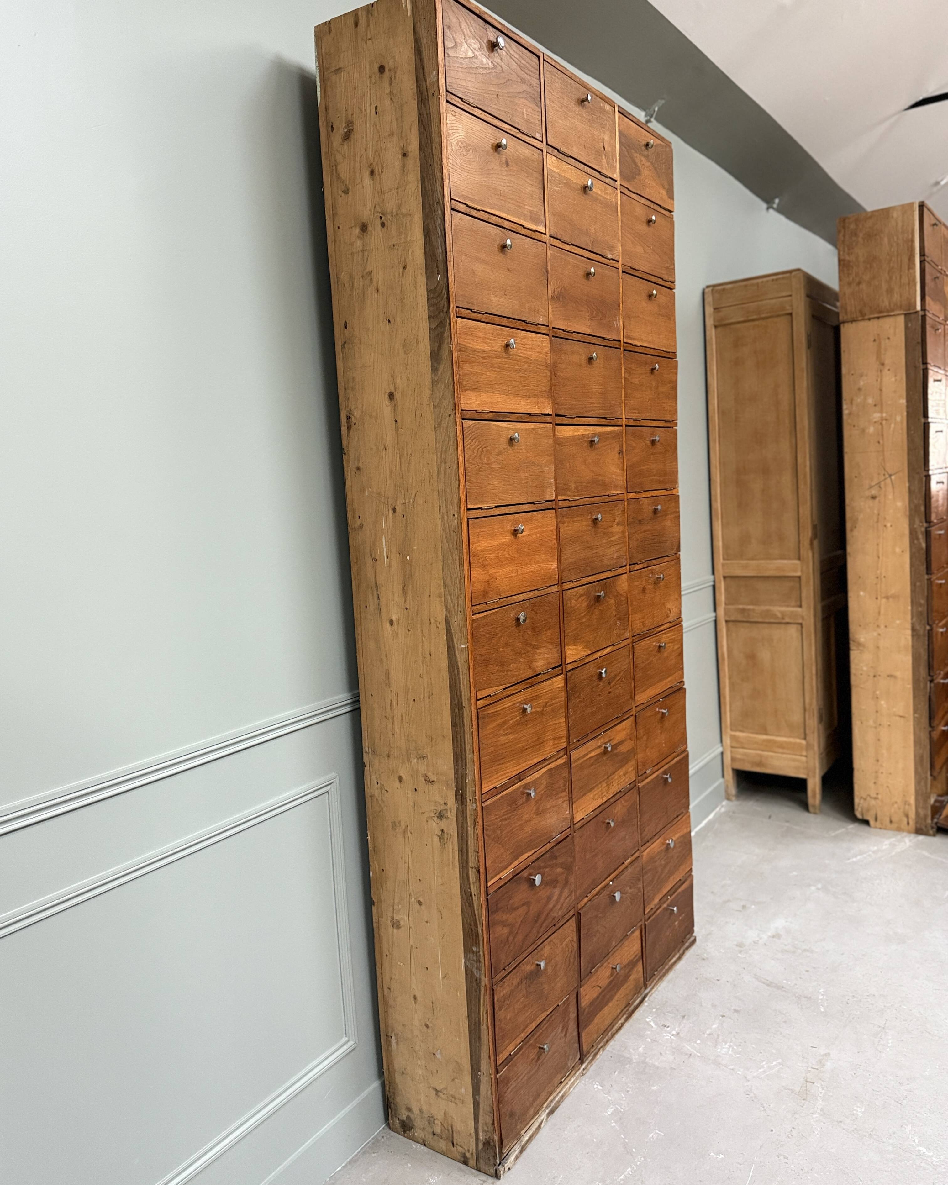 Pair of large drop-front notary cabinets (refurbished)