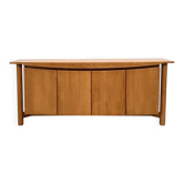 Curved enfilade Maison Regain in solid elm, 1970.