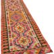 Turkish Handwoven Vintage Herki Kilim 94 cm x 346 cm