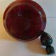Vintage glass decanter Monaco glassware ruby and gold