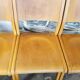 Set of 10 vintage theater chairs compass feet