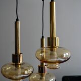 RAAK waterfall chandelier from the 70s with smoked glass