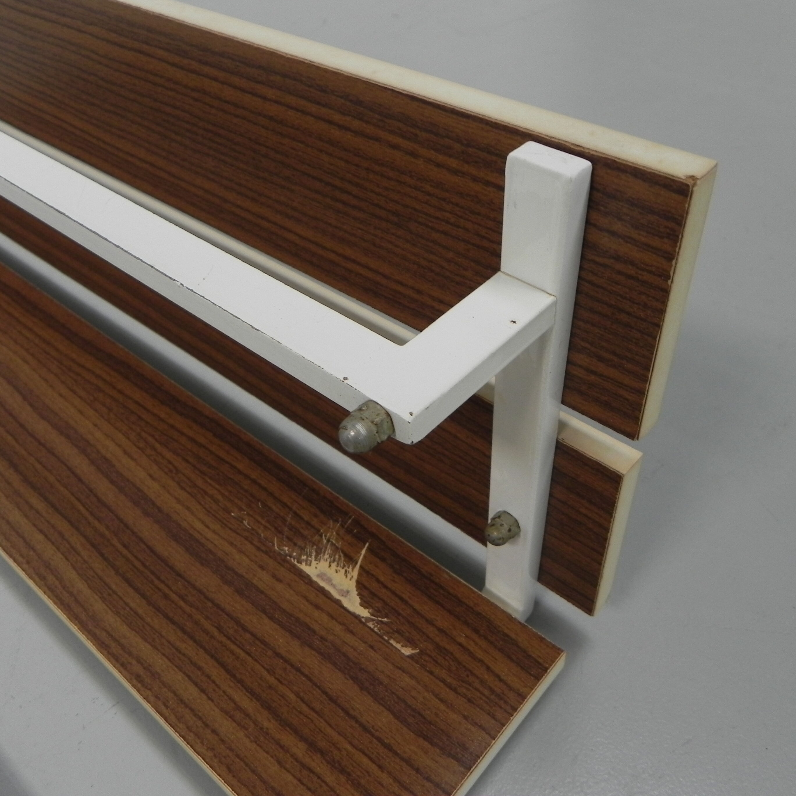 Vintage wall coat rack with 8 hooks and mirror