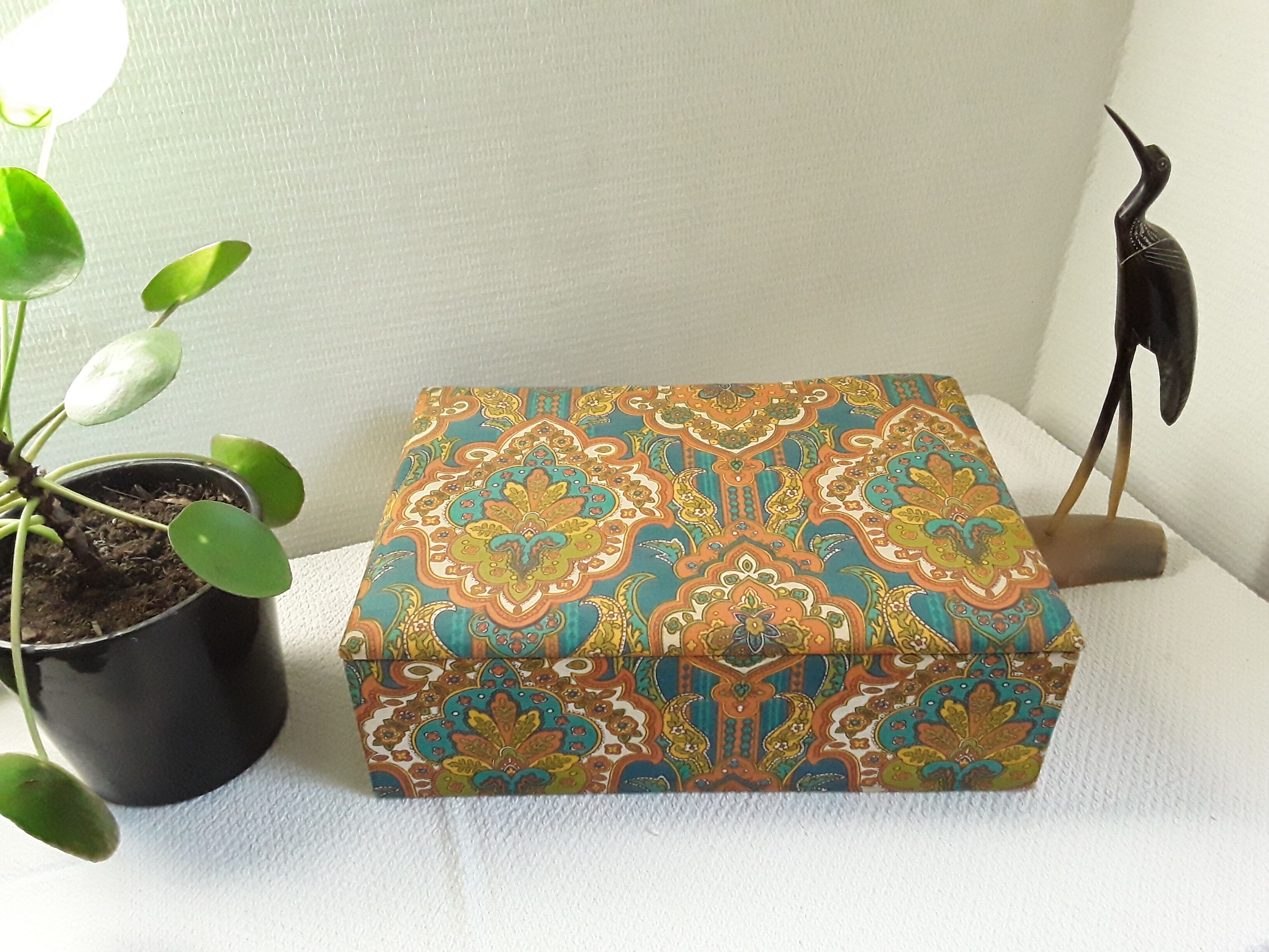 Antique sewing or jewelry box