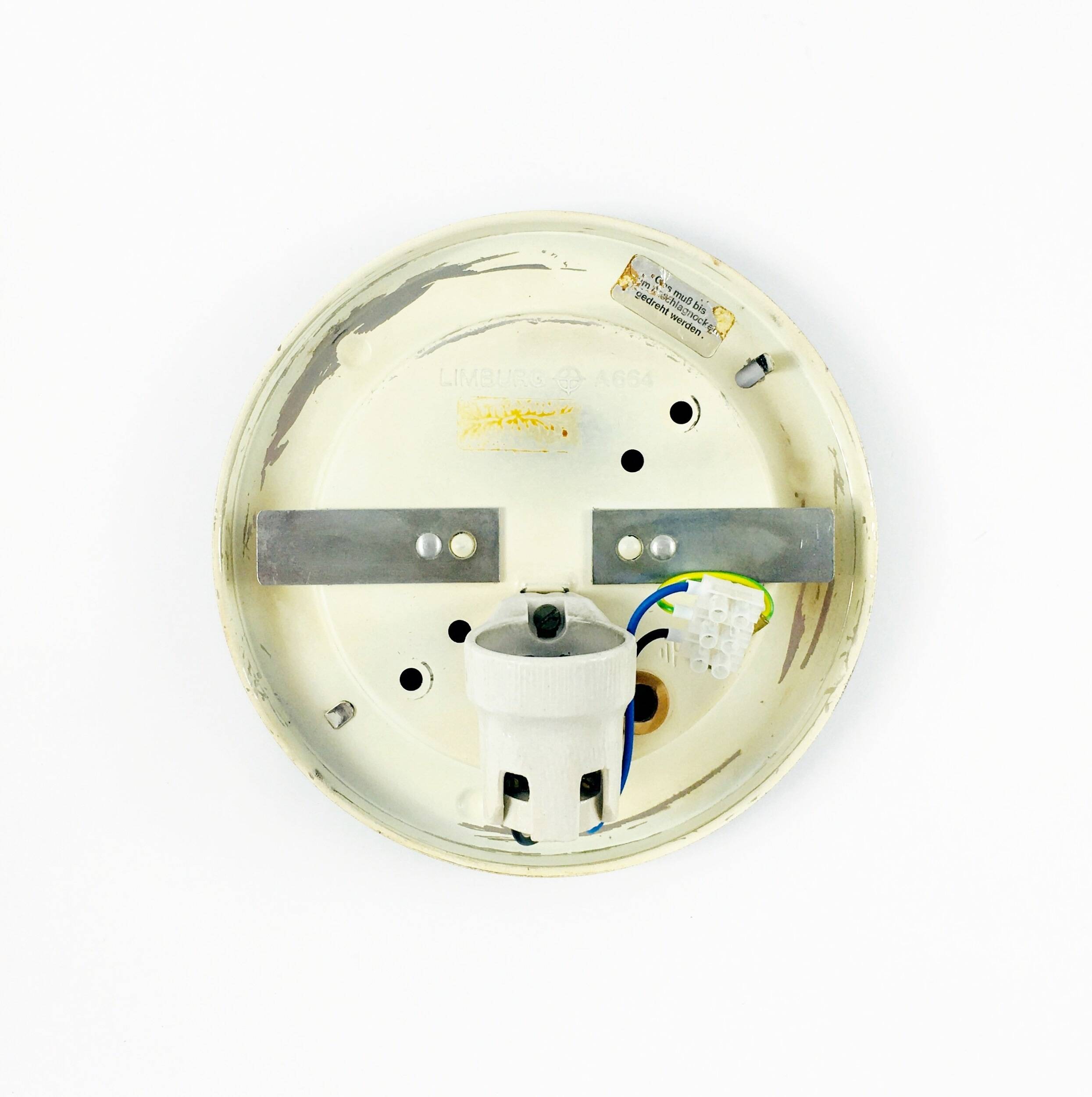 Applique ou plafonnier en verre du milieu du siècle de Limburg, Allemagne, années 1960