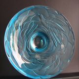 Art déco glass cup molded birds 1925