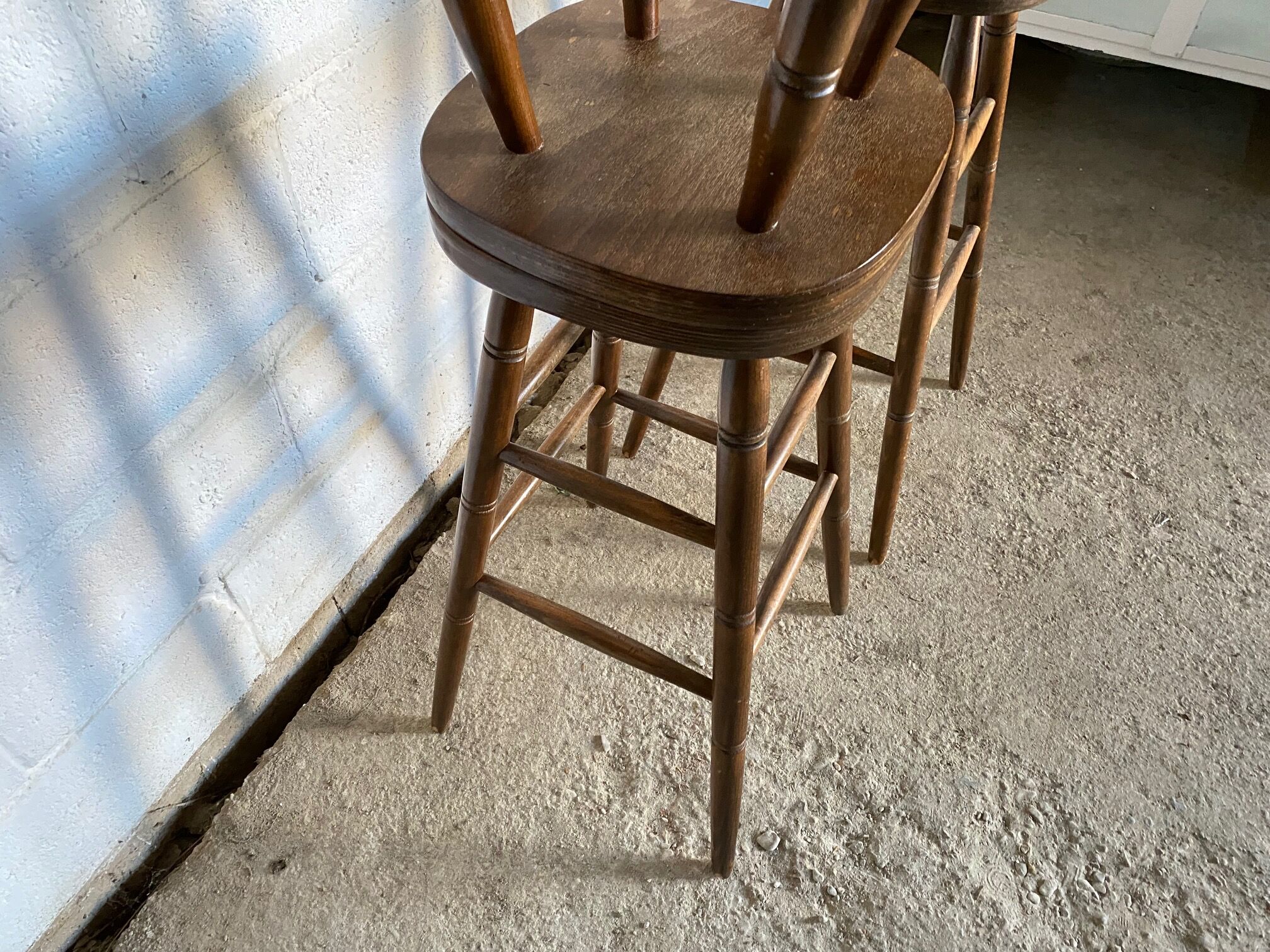 Set of 4 1950s bar top stools