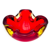 Murano Sommerso Red & Yellow Dish - Flavio Poli - circa 19
