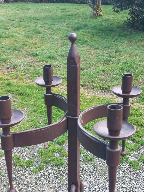 Lampadaire des années 50 en fer forgé