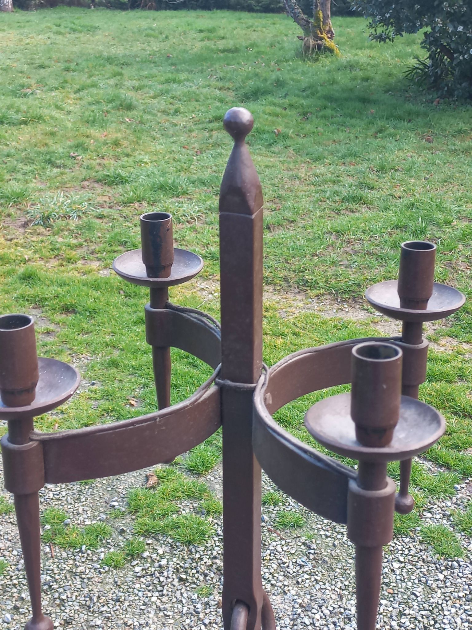 Lampadaire des années 50 en fer forgé