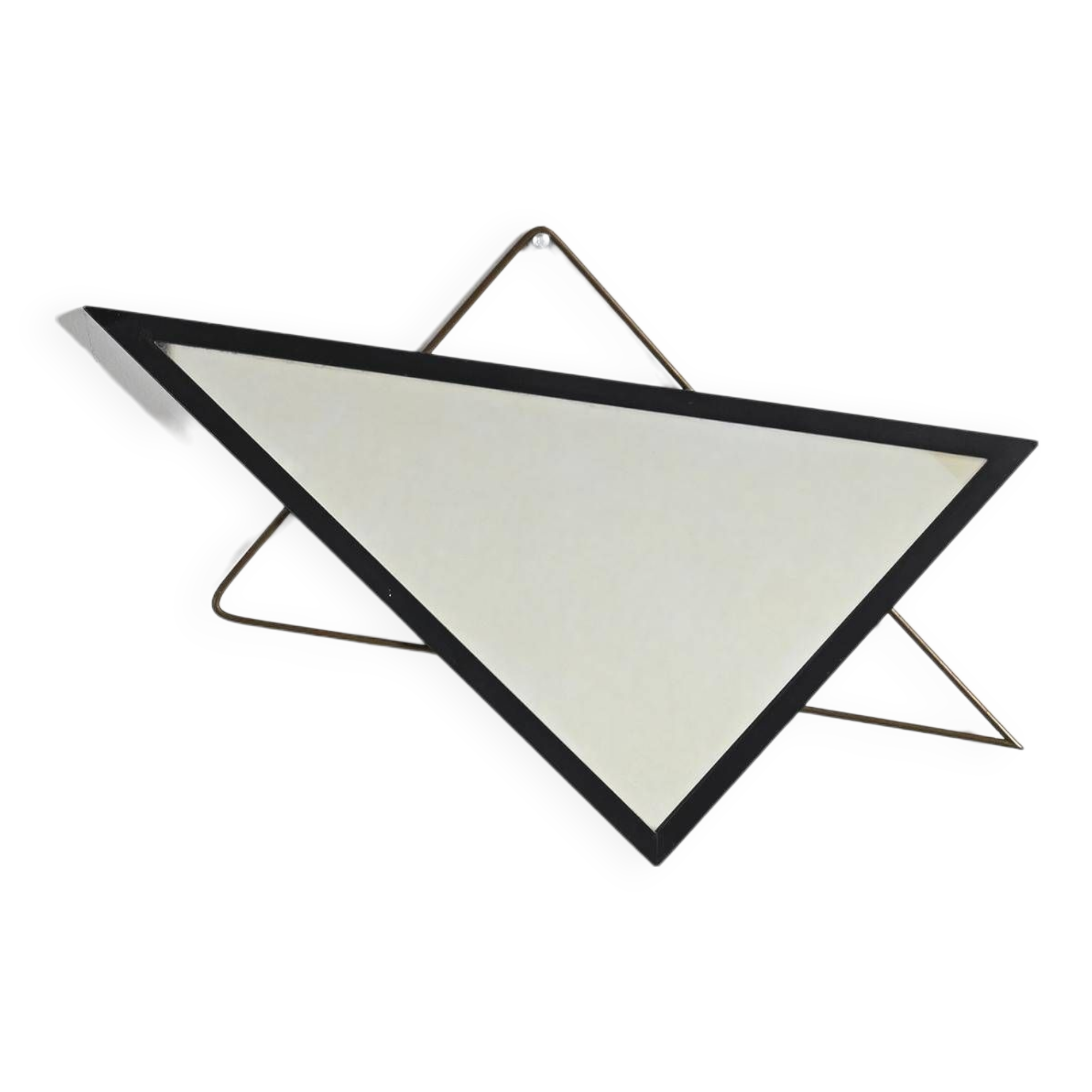 French mirror from the 1950s, in metal and brass