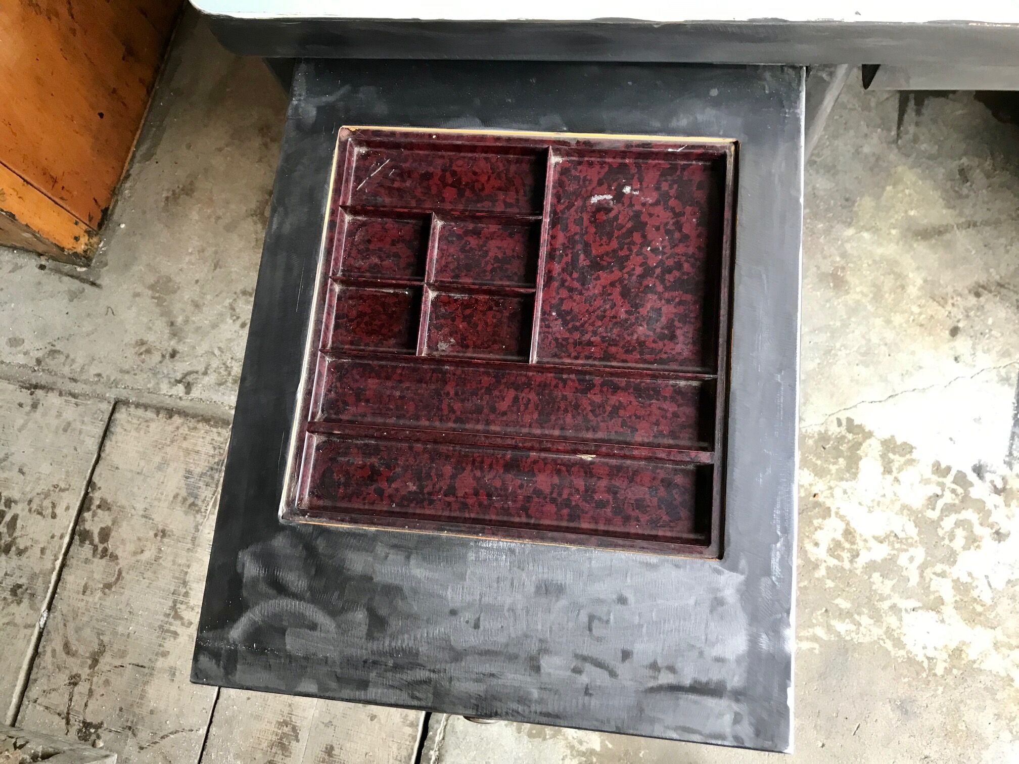 Industrial metal desk