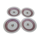 4 hollow plates in Gien earthenware red edain and flower diam 22.5 cm