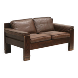 Vintage mid century modern leather design sofa 757 by Harry de Groot for Leolux, 70s