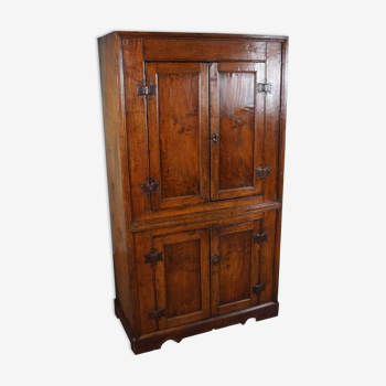 Antique wardrobe 4 doors oak 18th century