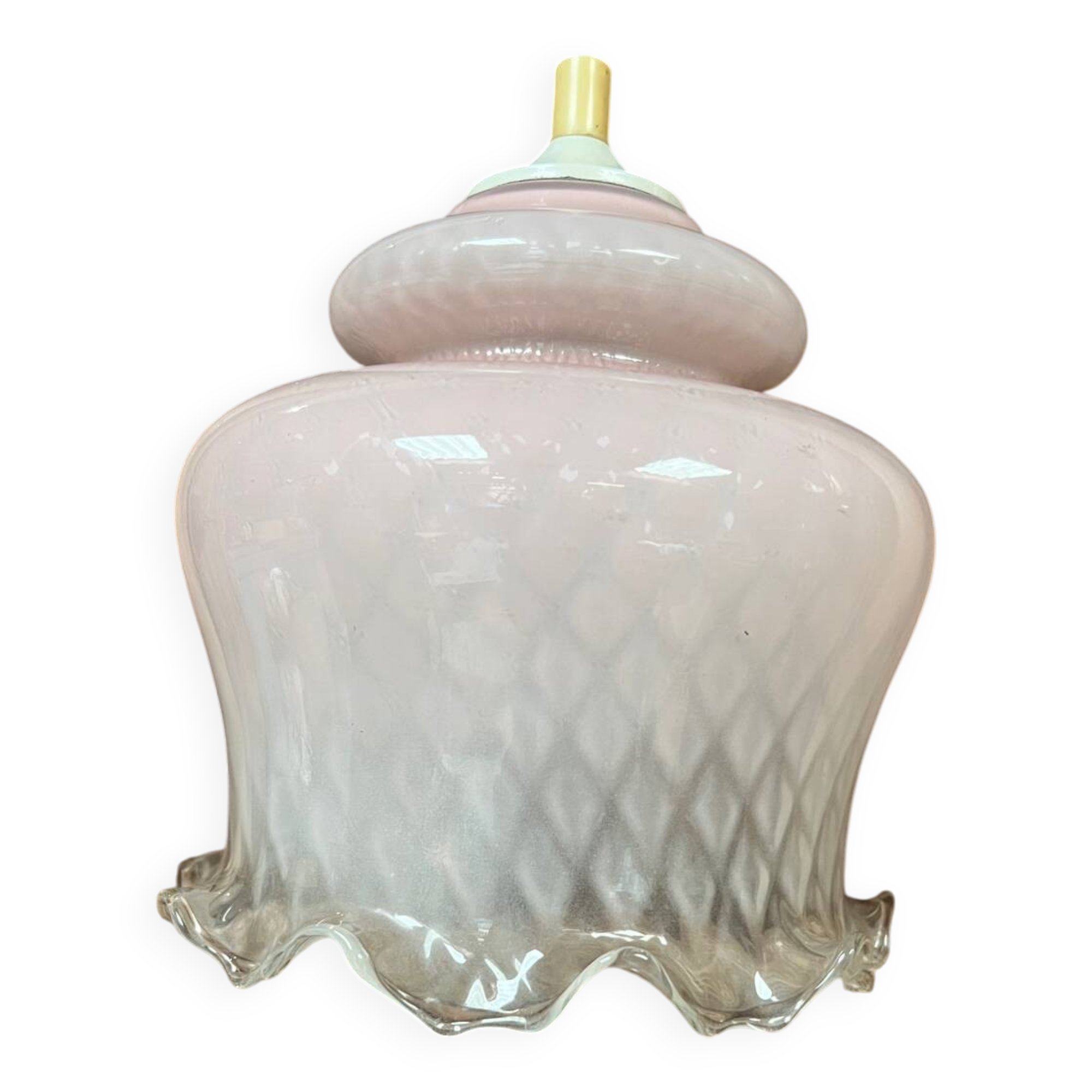 Vintage pink opaline pendant light