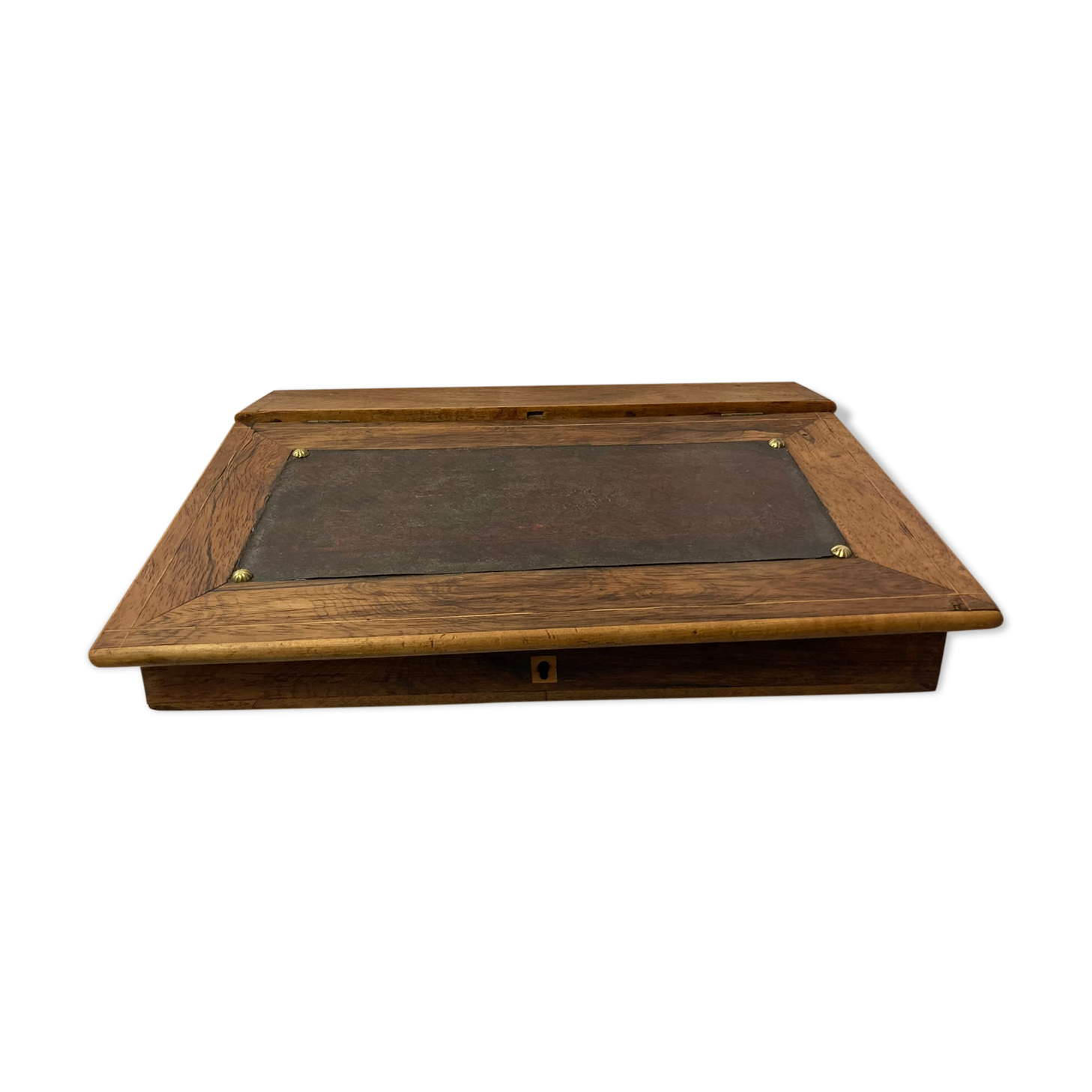 Old wooden writing board over leather early twentieth century