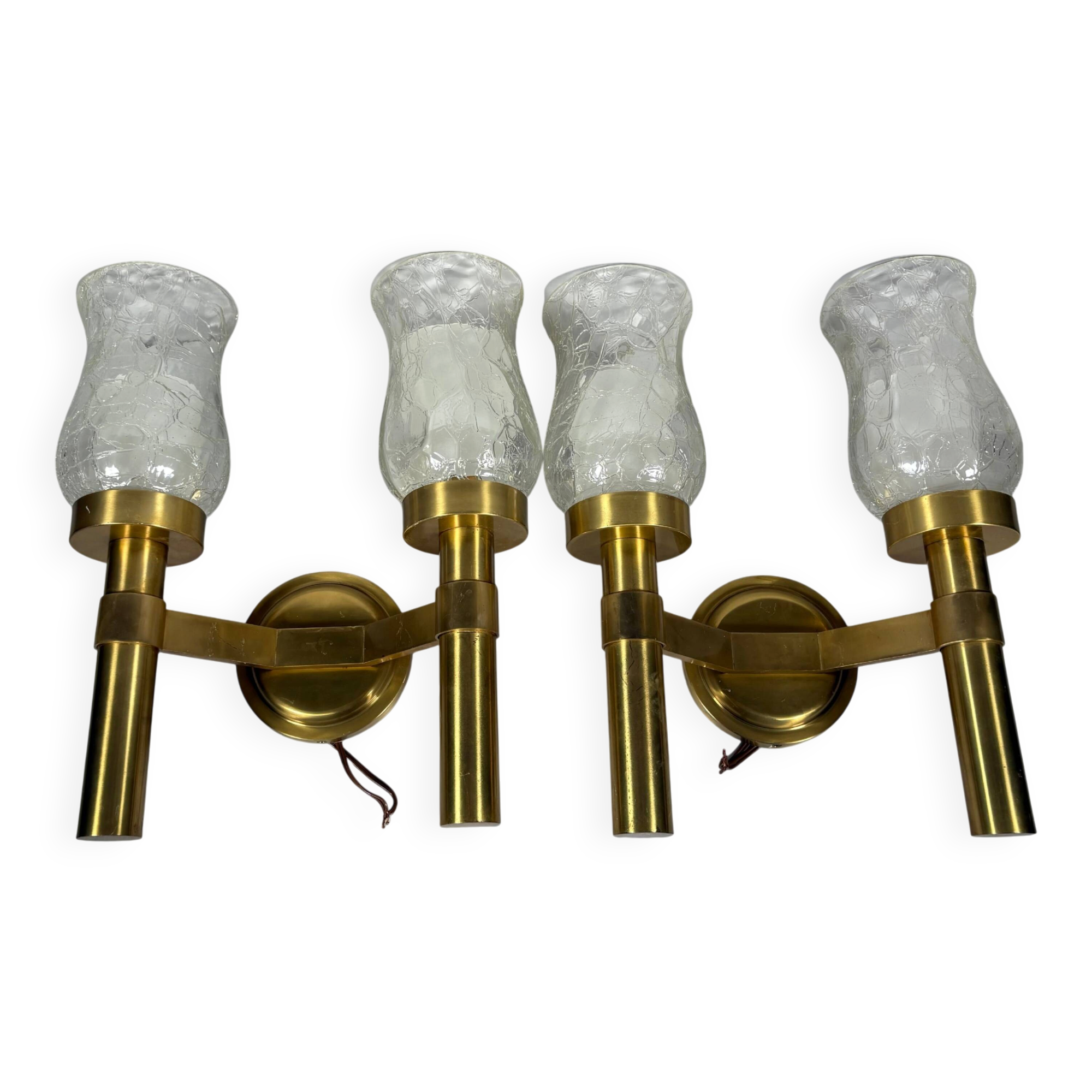 Jean PERZEL (1892 - 1986) Pair of modernist wall lights circa 1960 20th century