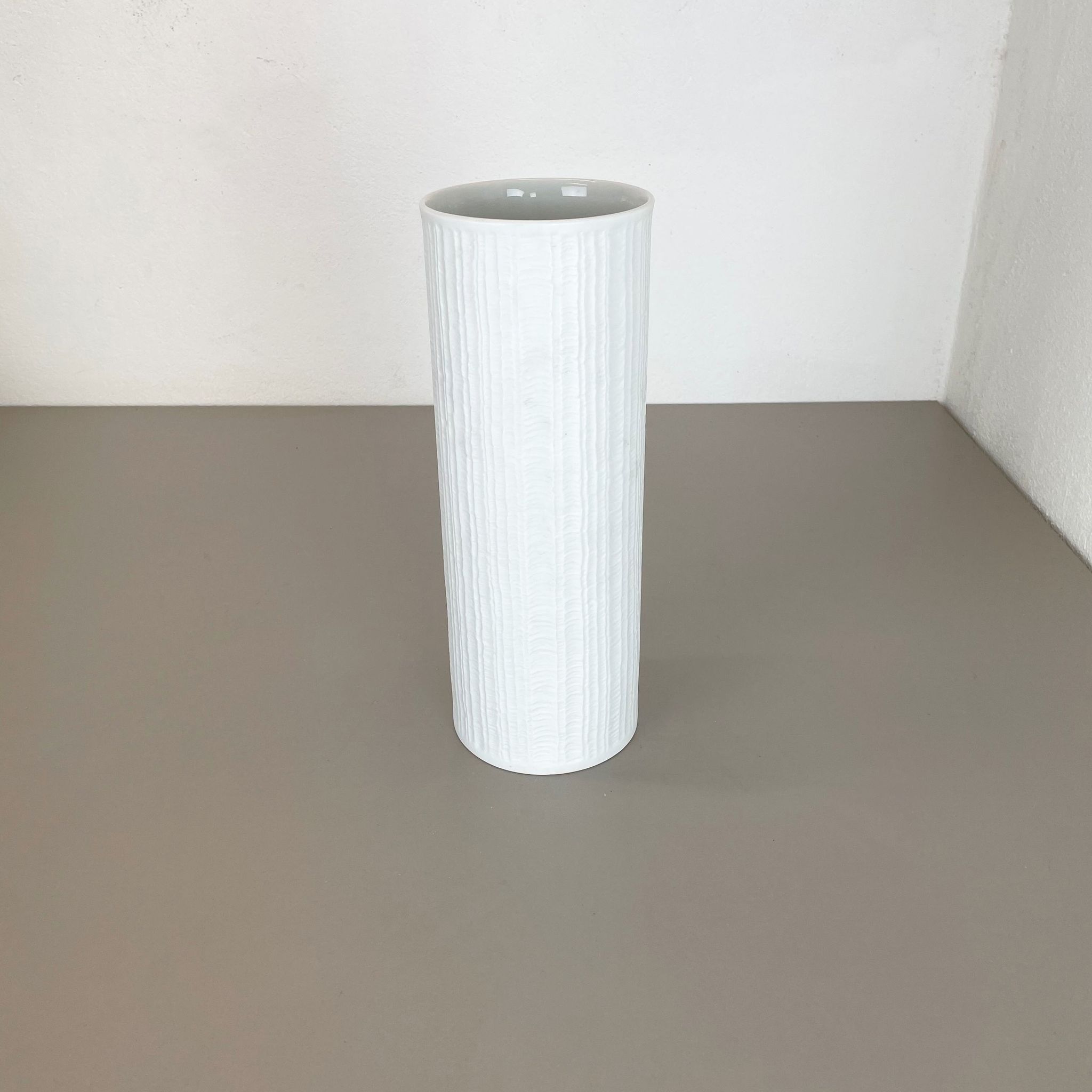 Large 32cm Op Art Vase Vase Heinrich Fuchs for Hutschenreuther, Germany, 1970s