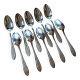Set of 9 dessert spoons, Art Deco
