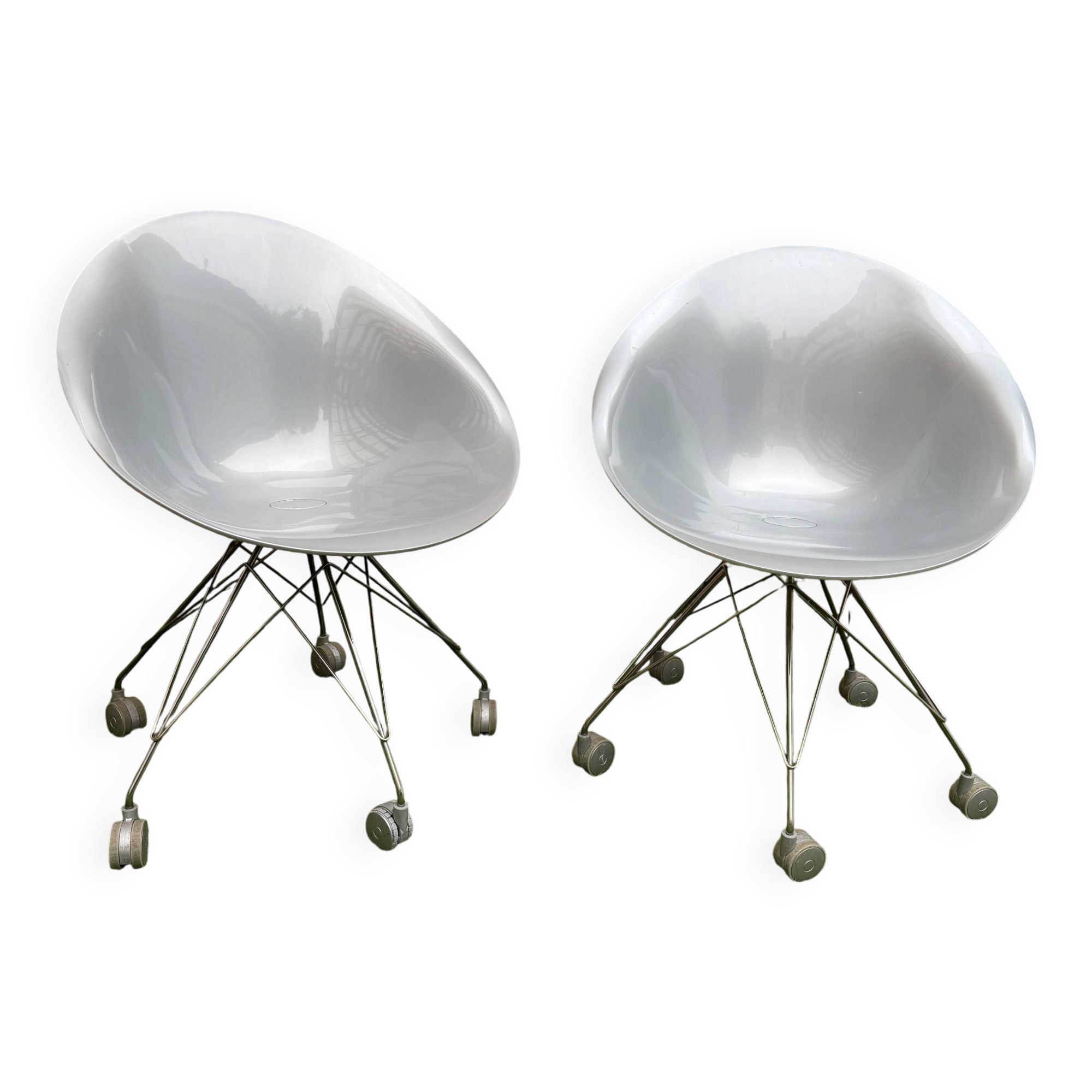 Paire de fauteuils Ero-s Kartell par Philippe Starck