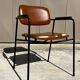 Eugen Schmidt armchair, Coraline cognac model for Airborn 1960.
