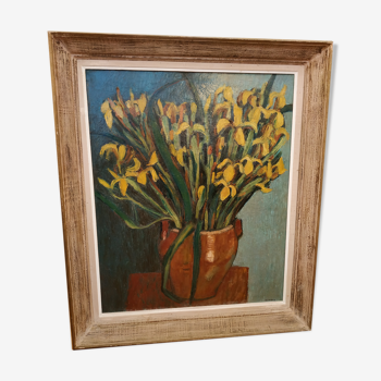 Painting bouquet of daffodils