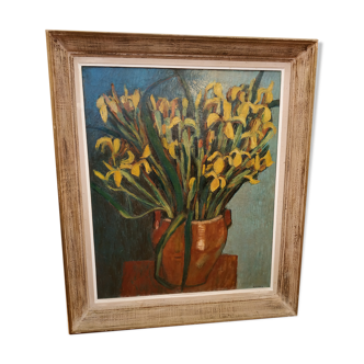 Painting bouquet of daffodils