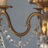 Gilded tassels time 1900 bronze chandelier