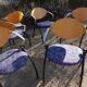 Set of 6 Vepa Alpine stackable armchairs/ conference chairs, Memphis Style