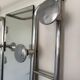 Vintage brushed aluminium coat rack from the 1950s.