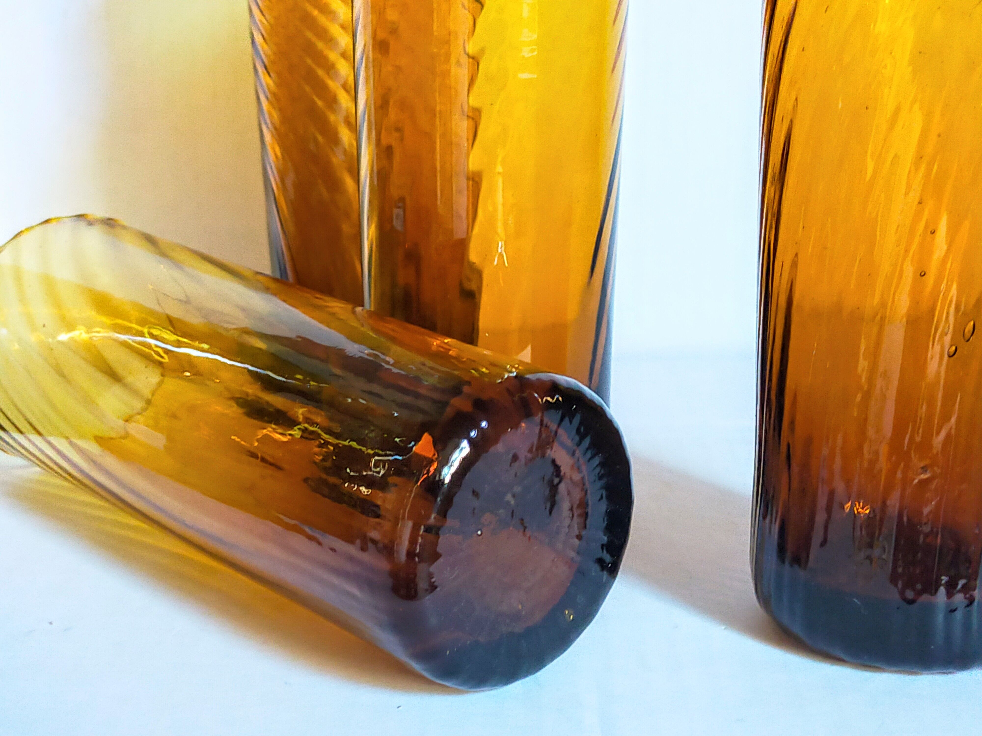 Lot de six verres en verre soufflé