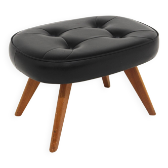 Scandinavian leatherette footrest, Sweden, 1960