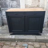 Vintage art deco abyssal blue buffet